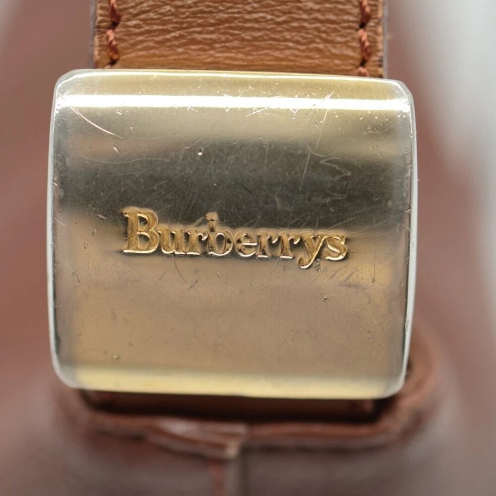 BURBERRY shoulder bag brown leather check authentic - Picture 7 of 16